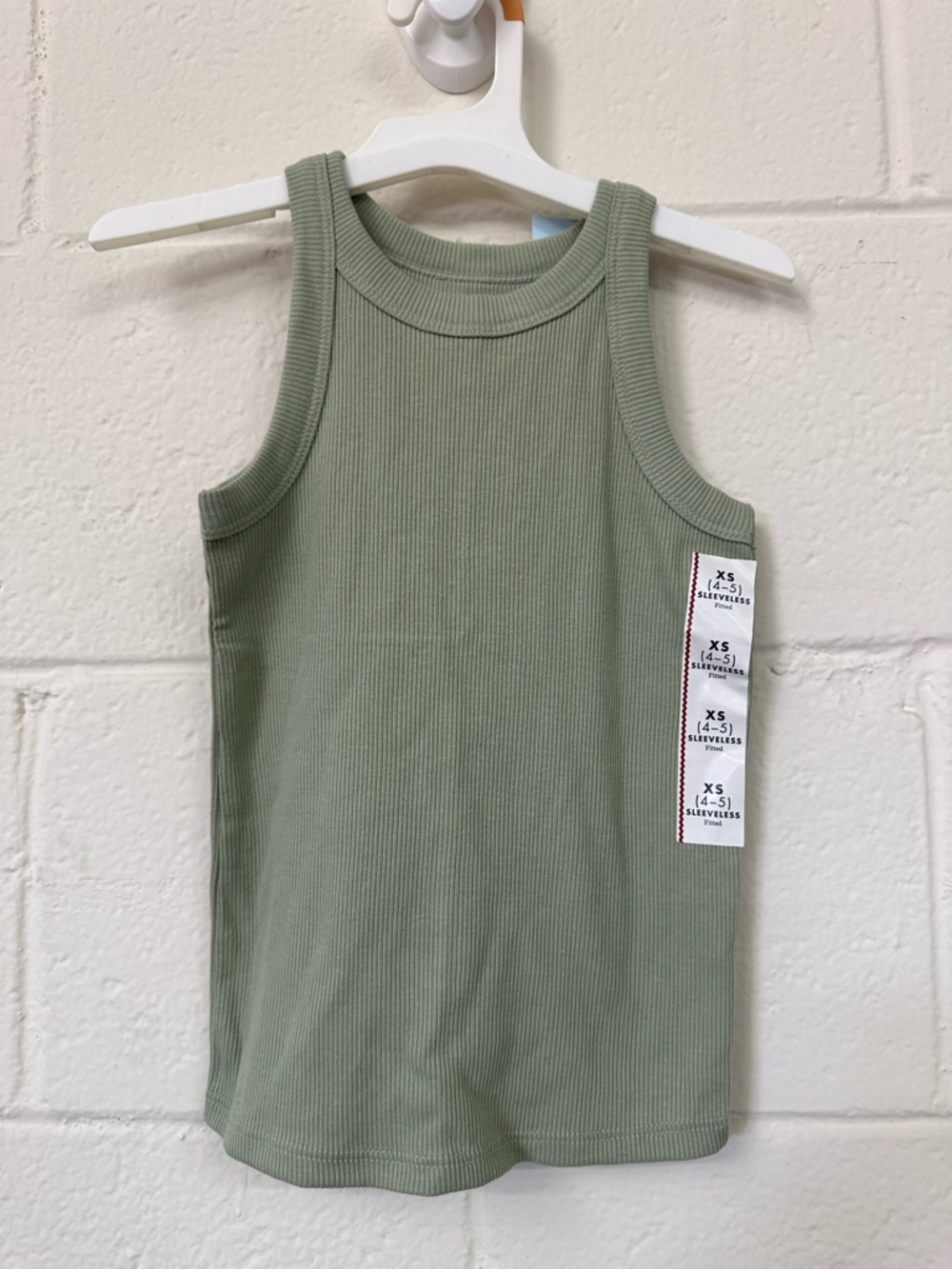 Unisex - Cat & Jack Ribbed Tank Top - Sage Green